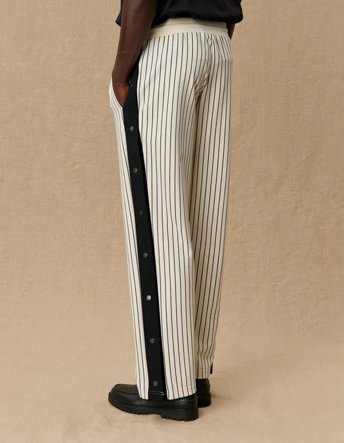 Pants Men Les Deux Yale Pressbutton Track Pants 8211 IvoryBlack