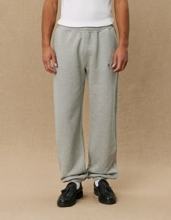 Pants Men Les Deux Yale Sweatpants 8211 Light Grey MelangeBlack