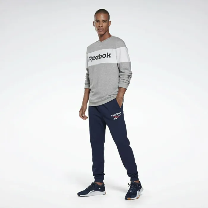 Pants Mens Reebok Identity Big Logo Joggers Vector Navy