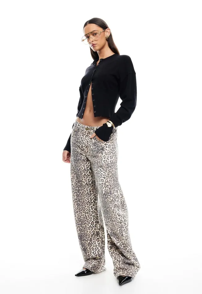Pants Women Lioness Fashion HORSESHOE JEAN Leopard Fade Pants Women Lioness Fashion HORSESHOE JEAN Leopard Fade