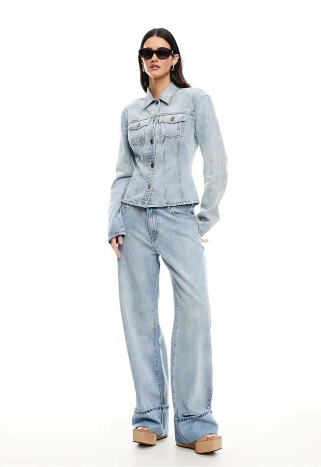 Pants Women Lioness Fashion TOP MODEL CUFFED JEAN Light Denim Pants Women Lioness Fashion TOP MODEL CUFFED JEAN Light Denim