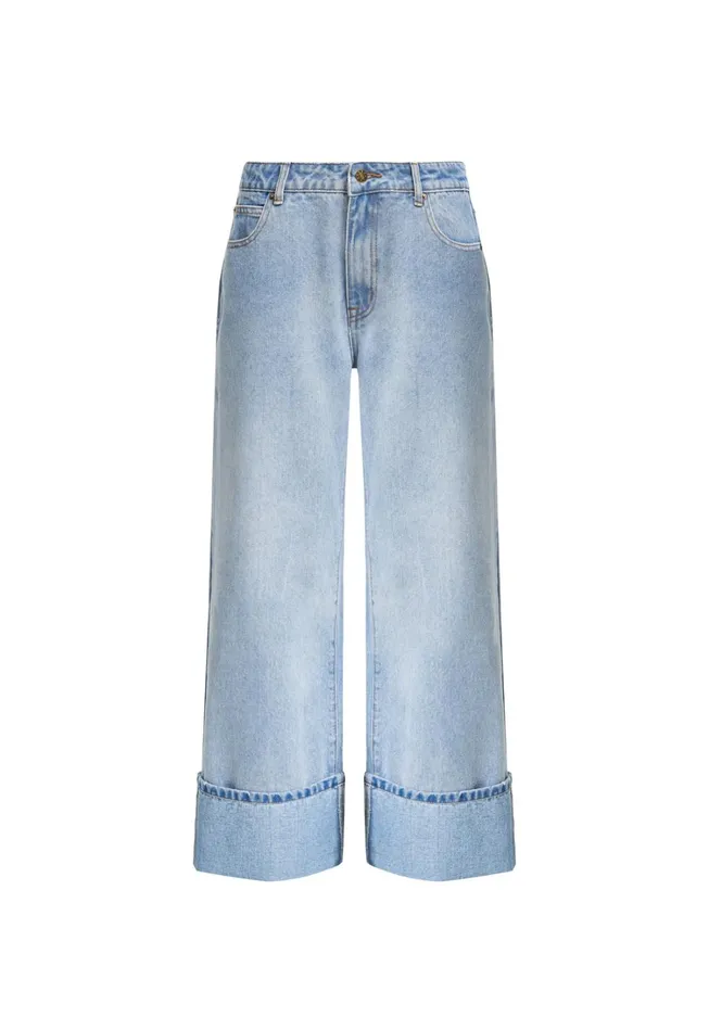 Pants Women Lioness Fashion TOP MODEL CUFFED JEAN Light Denim Pants Women Lioness Fashion TOP MODEL CUFFED JEAN Light Denim