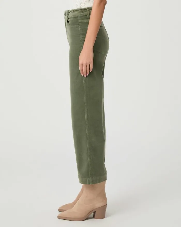 Pants Women PAIGE Anessa Wide Leg Pant 8211 Aloe Corduroy Pants Women PAIGE Anessa Wide Leg Pant 8211 Aloe Corduroy