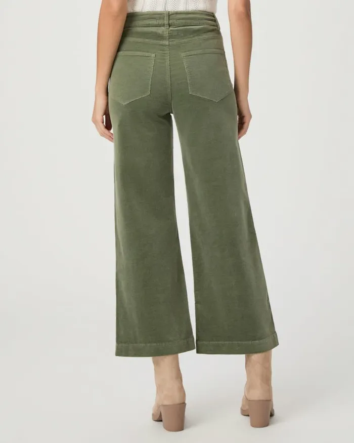 Pants Women PAIGE Anessa Wide Leg Pant 8211 Aloe Corduroy Pants Women PAIGE Anessa Wide Leg Pant 8211 Aloe Corduroy