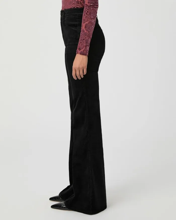 Pants Women PAIGE Charlie Flare Pant 8211 Black Corduroy Pants Women PAIGE Charlie Flare Pant 8211 Black Corduroy