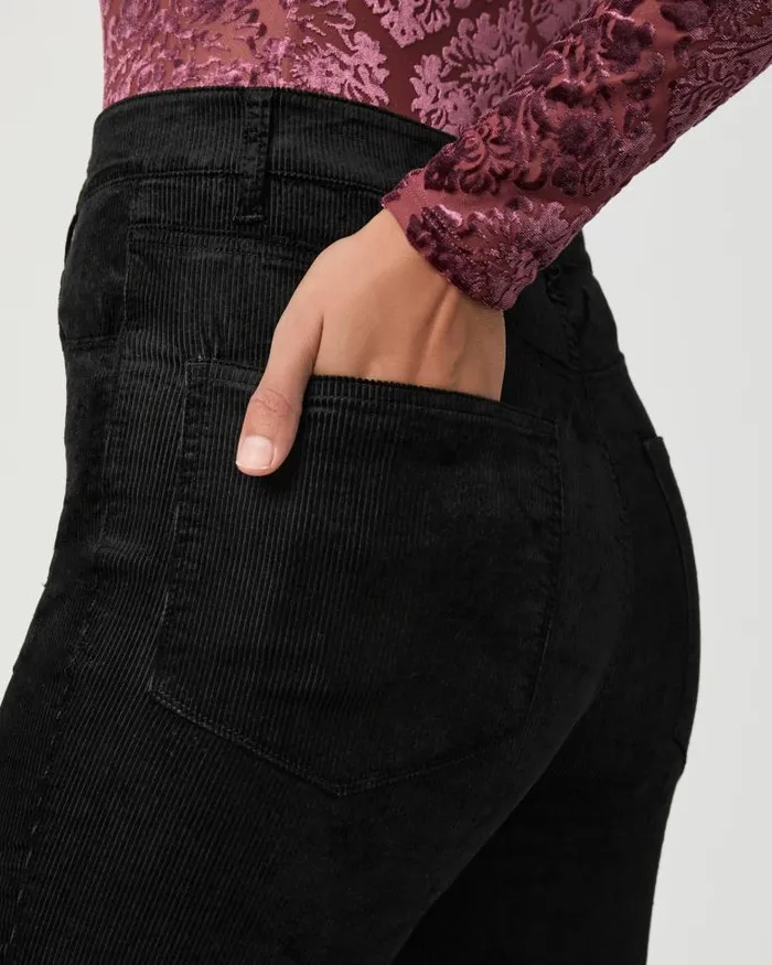 Pants Women PAIGE Charlie Flare Pant 8211 Black Corduroy Pants Women PAIGE Charlie Flare Pant 8211 Black Corduroy