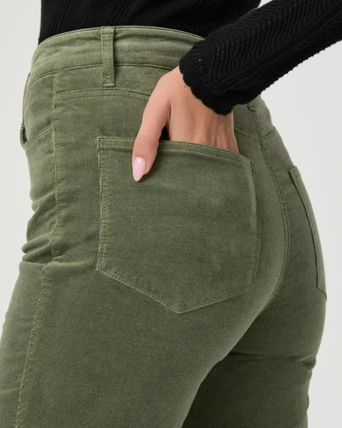 Pants Women PAIGE Courtney Flare Pant 8211 Aloe Corduroy Pants Women PAIGE Courtney Flare Pant 8211 Aloe Corduroy