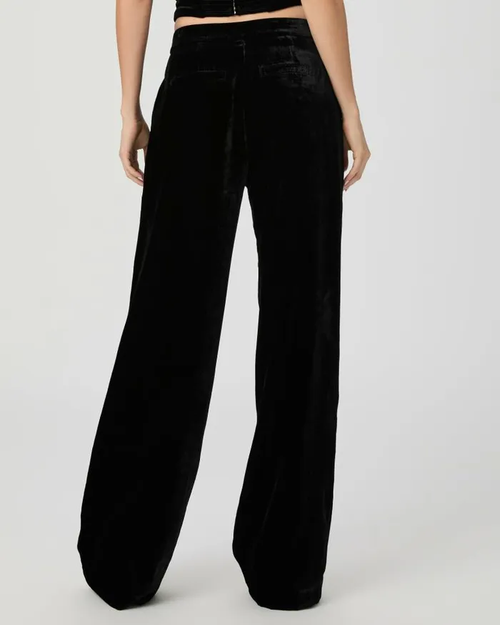 Pants Women PAIGE Kara Wide Leg Pant 8211 Black Velvet Pants Women PAIGE Kara Wide Leg Pant 8211 Black Velvet