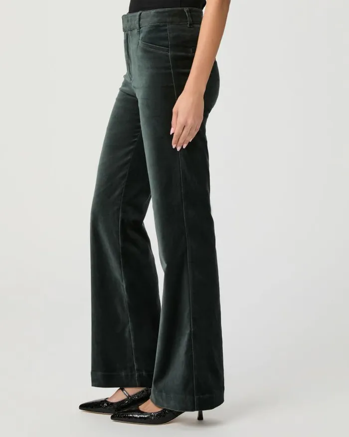 Pants Women PAIGE Leenah Trouser 32 Inch 8211 Dark Spruce Velvet Pants Women PAIGE Leenah Trouser 32 Inch 8211 Dark Spruce Velvet