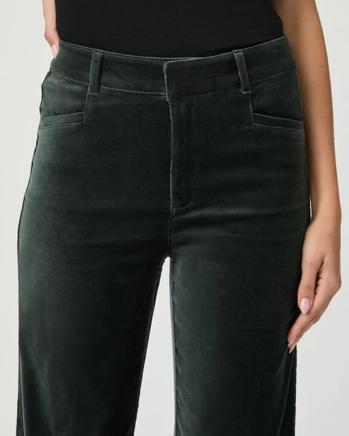 Pants Women PAIGE Leenah Trouser 32 Inch 8211 Dark Spruce Velvet Pants Women PAIGE Leenah Trouser 32 Inch 8211 Dark Spruce Velvet