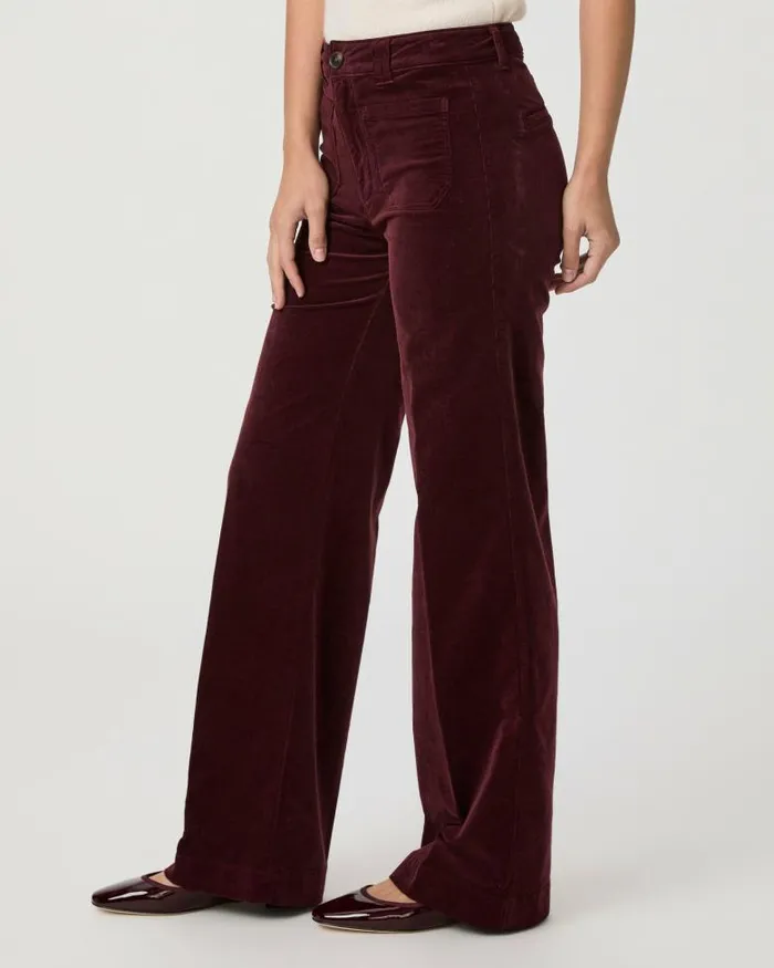 Pants Women PAIGE Sasha 32 Inch Wide Leg Pant 8211 Dark Oxblood Corduroy Pants Women PAIGE Sasha 32 Inch Wide Leg Pant 8211 Dark Oxblood Corduroy
