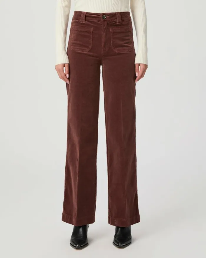 Pants Women PAIGE Sasha 32 Inch Wide Leg Pant 8211 Landslide Corduroy Pants Women PAIGE Sasha 32 Inch Wide Leg Pant 8211 Landslide Corduroy