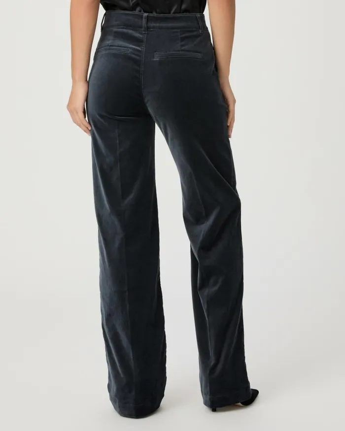 Pants Women PAIGE Sasha Wide Leg Pant 8211 Calico Blue Velvet