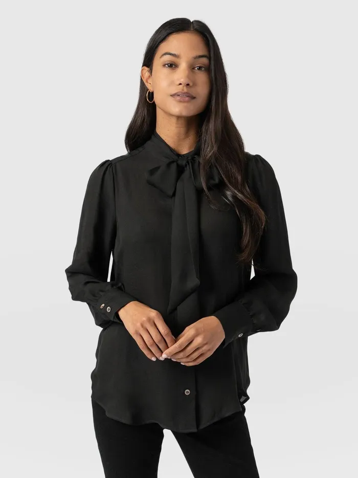 Paxton Pussybow Blouse 8211 Black Black Women Saint And Sofia Blouses and Shirts Paxton Pussybow Blouse 8211 Black Black Women Saint And Sofia Blouses and Shirts