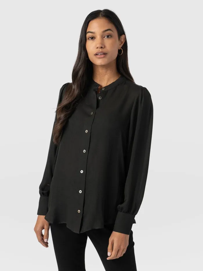 Paxton Pussybow Blouse 8211 Black Black Women Saint And Sofia Blouses and Shirts