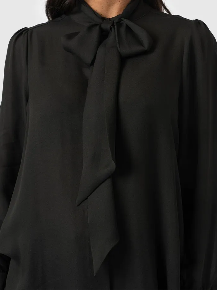 Paxton Pussybow Blouse 8211 Black Black Women Saint And Sofia Blouses and Shirts