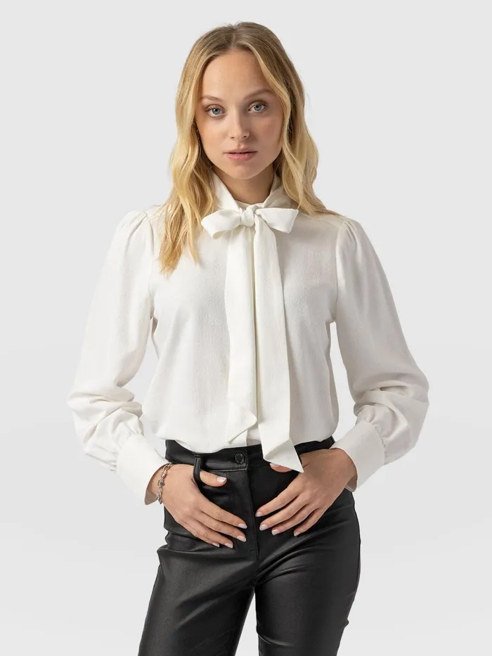 Paxton Pussybow Blouse 8211 Cream Cream Women Saint And Sofia Blouses and Shirts Paxton Pussybow Blouse 8211 Cream Cream Women Saint And Sofia Blouses and Shirts