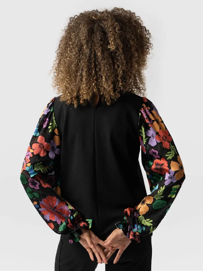 Penny Puff Sleeve Long Sleeve 8211 Pop Floral Pop Floral Women Saint And Sofia TShirts and Tanks