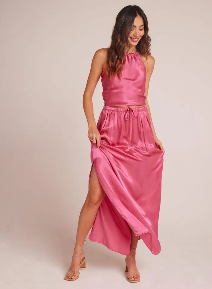 Pleat Front Maxi Skirt 8211 Tidal Pink Women Bella Dahl Skirts