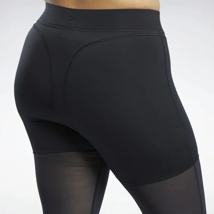 Plus Size 1X4X Womens Reebok Cardi B Mesh HighRise Leggings Plus Size Black