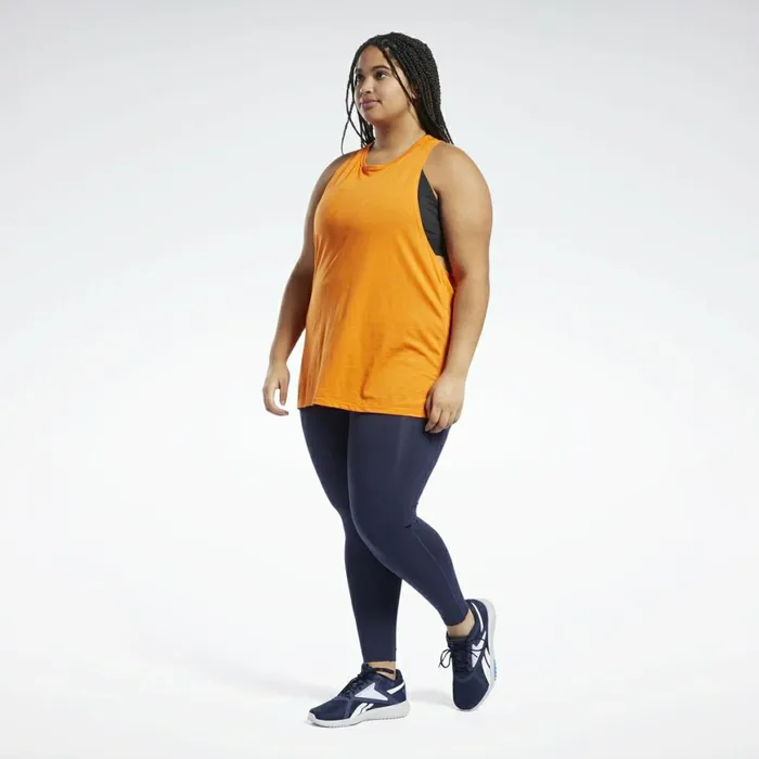 Plus Size 1X4X Womens Reebok Lux HighRise 2 Leggings Vector Navy
