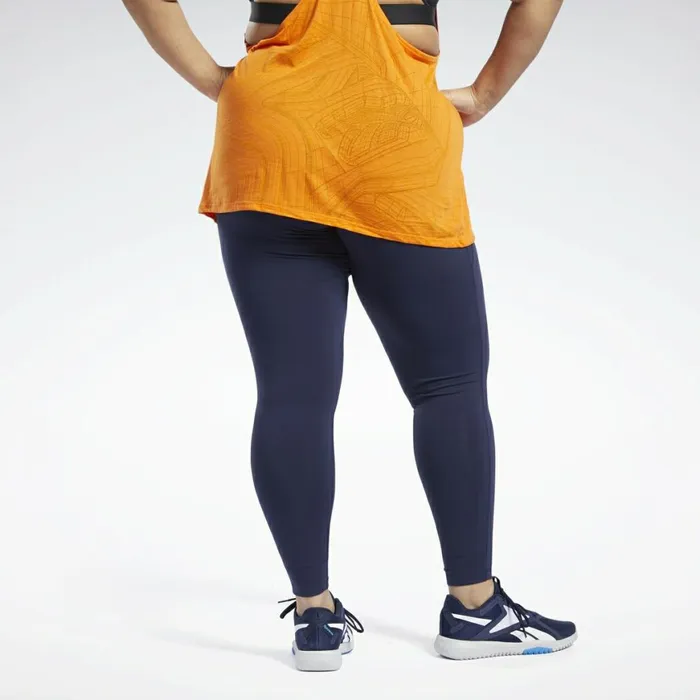 Plus Size 1X4X Womens Reebok Lux HighRise 2 Leggings Vector Navy