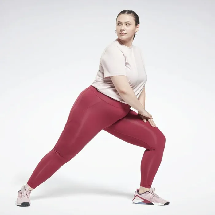 Plus Size 1X4X Womens Reebok Lux Leggings Plus Size Punch Berry