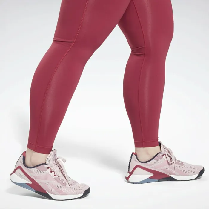 Plus Size 1X4X Womens Reebok Lux Leggings Plus Size Punch Berry