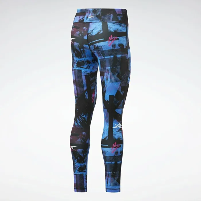Plus Size 1X4X Womens Reebok Meet You There Printed Leggings Black