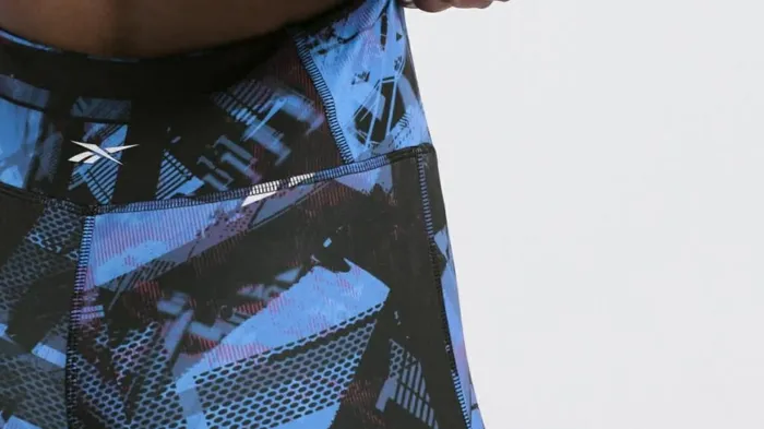 Plus Size 1X4X Womens Reebok Meet You There Printed Leggings Black