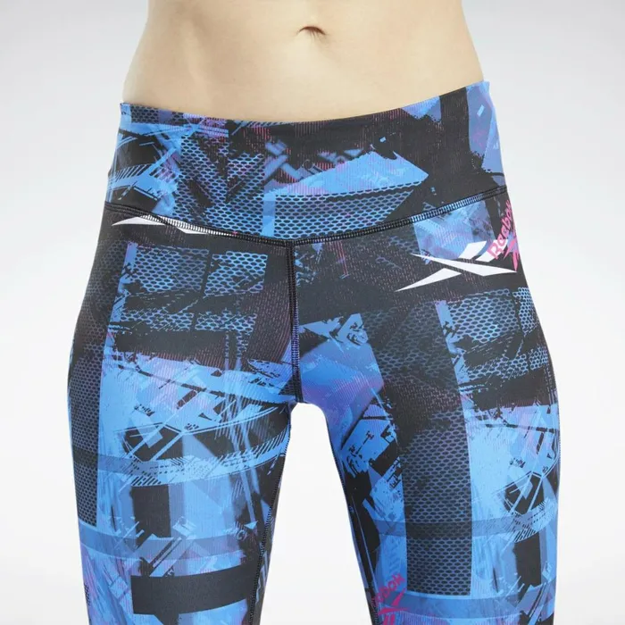 Plus Size 1X4X Womens Reebok Meet You There Printed Leggings Black