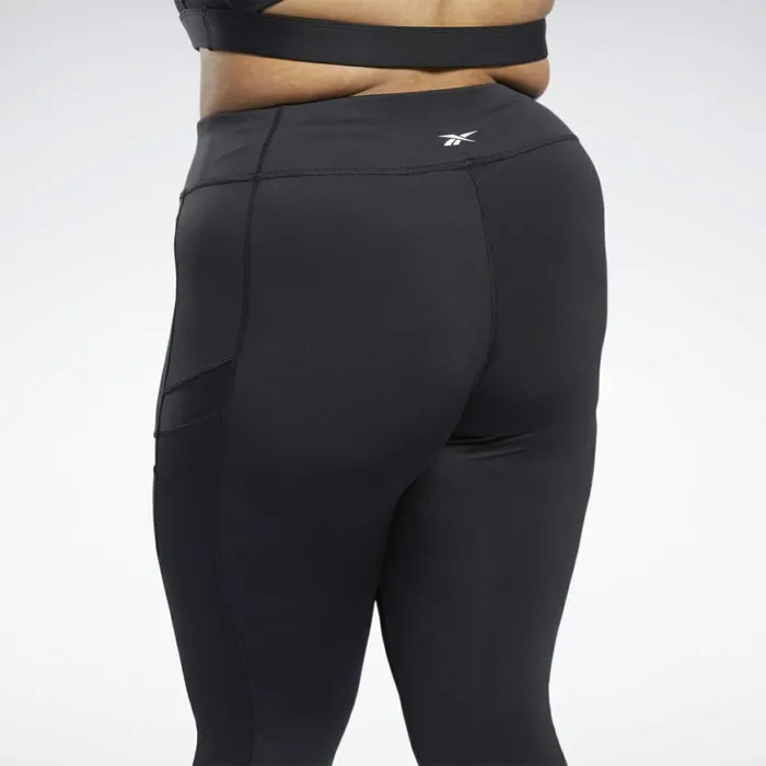 Plus Size 1X4X Womens Reebok Workout Ready Mesh Leggings Black