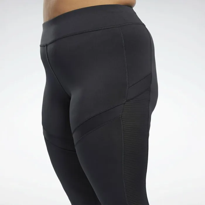 Plus Size 1X4X Womens Reebok Workout Ready Mesh Leggings Black