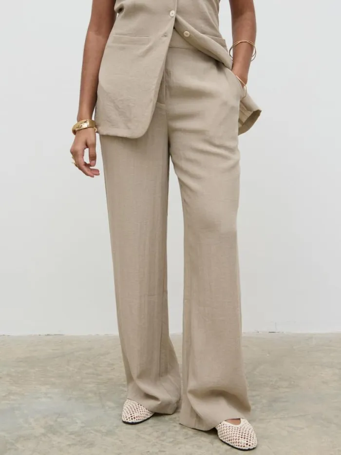 Pretty Lavish Bottoms Women Remy Trousers Beige