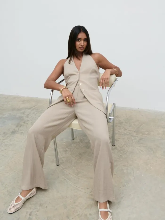Pretty Lavish Bottoms Women Remy Trousers Beige