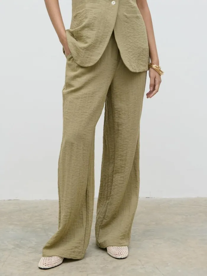 Pretty Lavish Bottoms Women Remy Trousers Olive