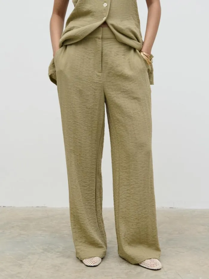 Pretty Lavish Bottoms Women Remy Trousers Olive