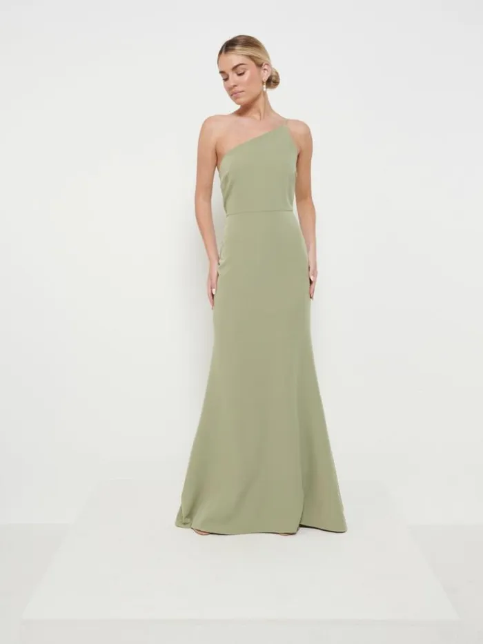 Pretty Lavish Bridesmaid Dresses Women Amelia Crepe Maxi Bridesmaid Dress Olive Pretty Lavish Bridesmaid Dresses Women Amelia Crepe Maxi Bridesmaid Dress Olive