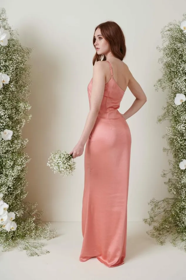 Pretty Lavish Bridesmaid Dresses Women Amelia Maxi Bridesmaid Dress Apricot Pink