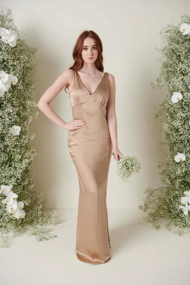 Pretty Lavish Bridesmaid Dresses Women Esmee Maxi Bridesmaid Dress Mocha