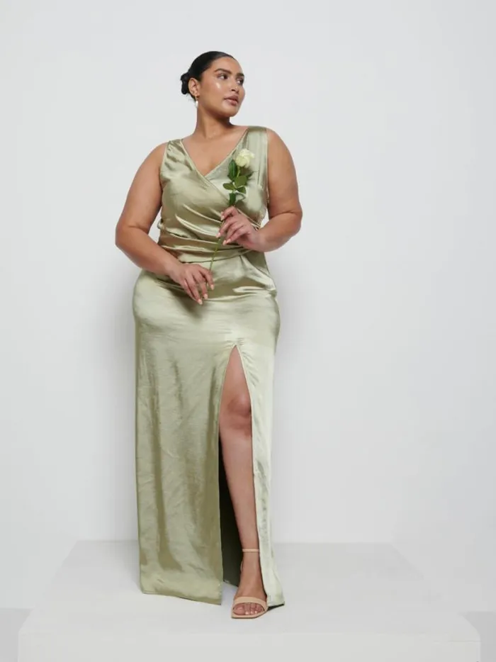 Pretty Lavish Bridesmaid Dresses Women Esmee Wrap Maxi Bridesmaid Dress Curve Olive Pretty Lavish Bridesmaid Dresses Women Esmee Wrap Maxi Bridesmaid Dress Curve Olive