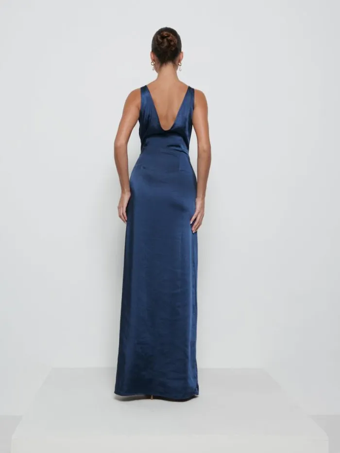 Pretty Lavish Bridesmaid Dresses Women Esmee Wrap Maxi Bridesmaid Dress Navy