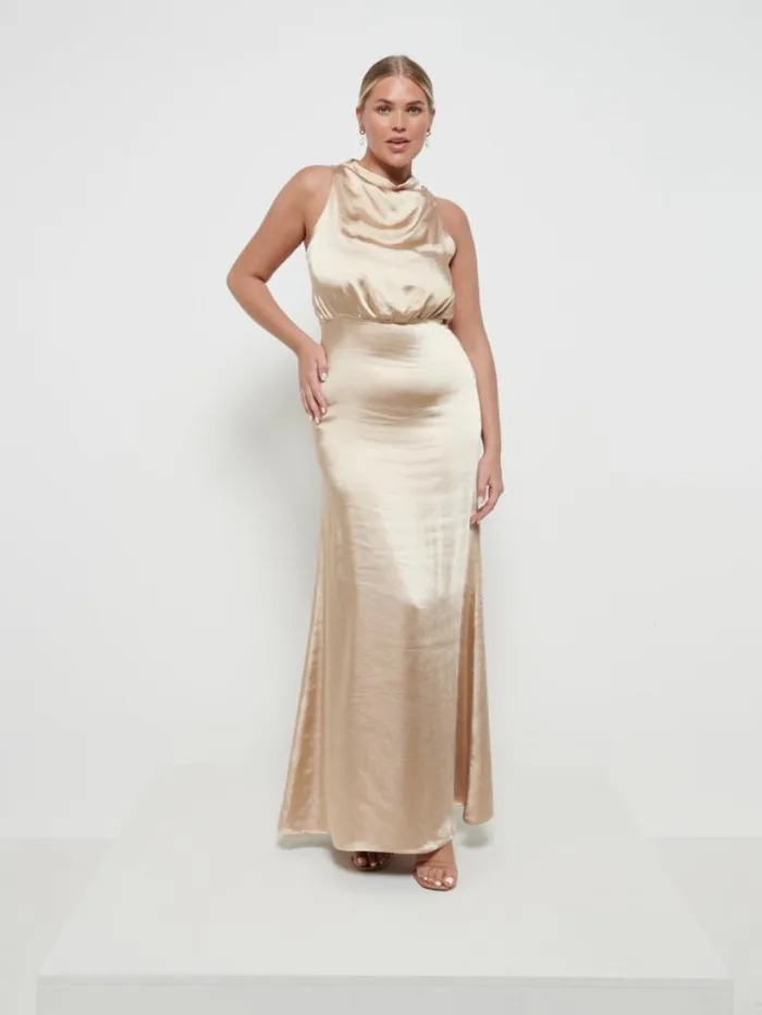 Pretty Lavish Bridesmaid Dresses Women Farrah Maxi Bridesmaid Dress Bronze