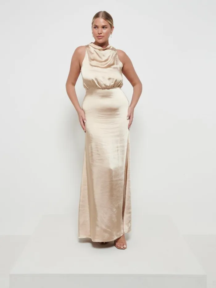 Pretty Lavish Bridesmaid Dresses Women Farrah Maxi Bridesmaid Dress Bronze