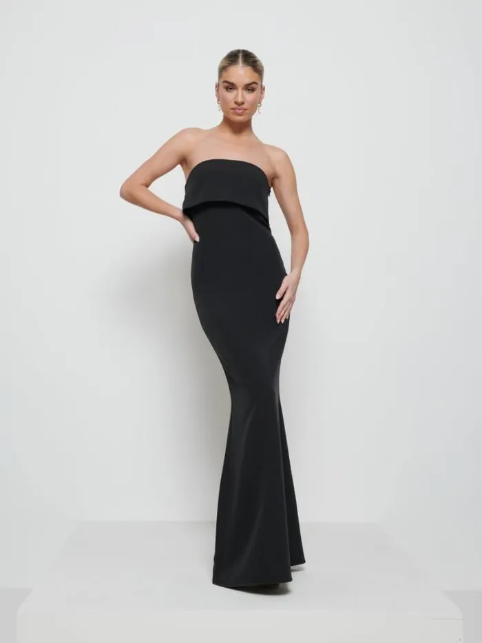 Pretty Lavish Bridesmaid Dresses Women Julia Crepe Maxi Bridesmaid Dress Black Pretty Lavish Bridesmaid Dresses Women Julia Crepe Maxi Bridesmaid Dress Black