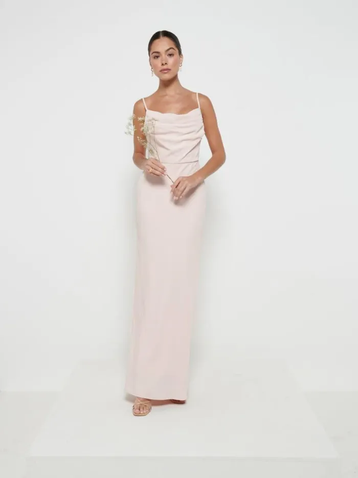 Pretty Lavish Bridesmaid Dresses Women Keisha Cowl Neck Maxi Bridesmaid Dress Blush Pretty Lavish Bridesmaid Dresses Women Keisha Cowl Neck Maxi Bridesmaid Dress Blush