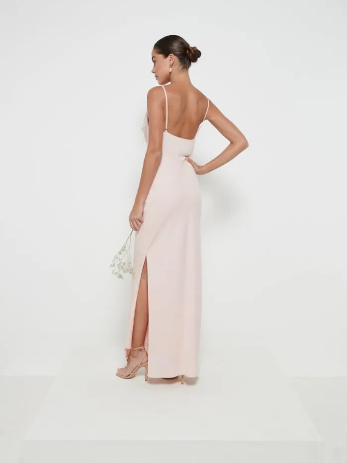 Pretty Lavish Bridesmaid Dresses Women Keisha Cowl Neck Maxi Bridesmaid Dress Blush