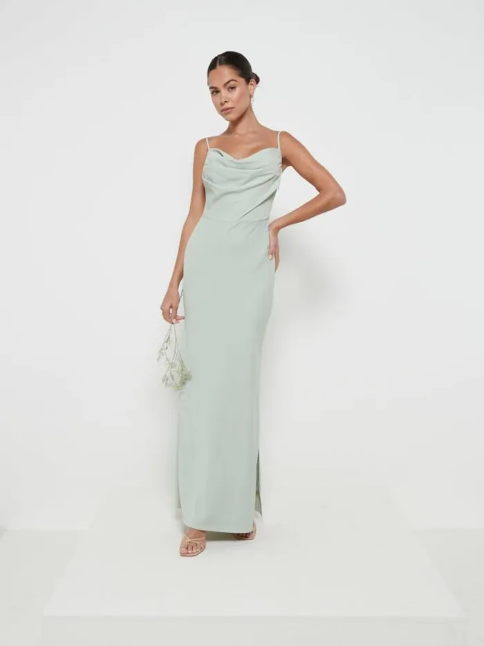 Pretty Lavish Bridesmaid Dresses Women Keisha Cowl Neck Maxi Bridesmaid Dress Sage Pretty Lavish Bridesmaid Dresses Women Keisha Cowl Neck Maxi Bridesmaid Dress Sage