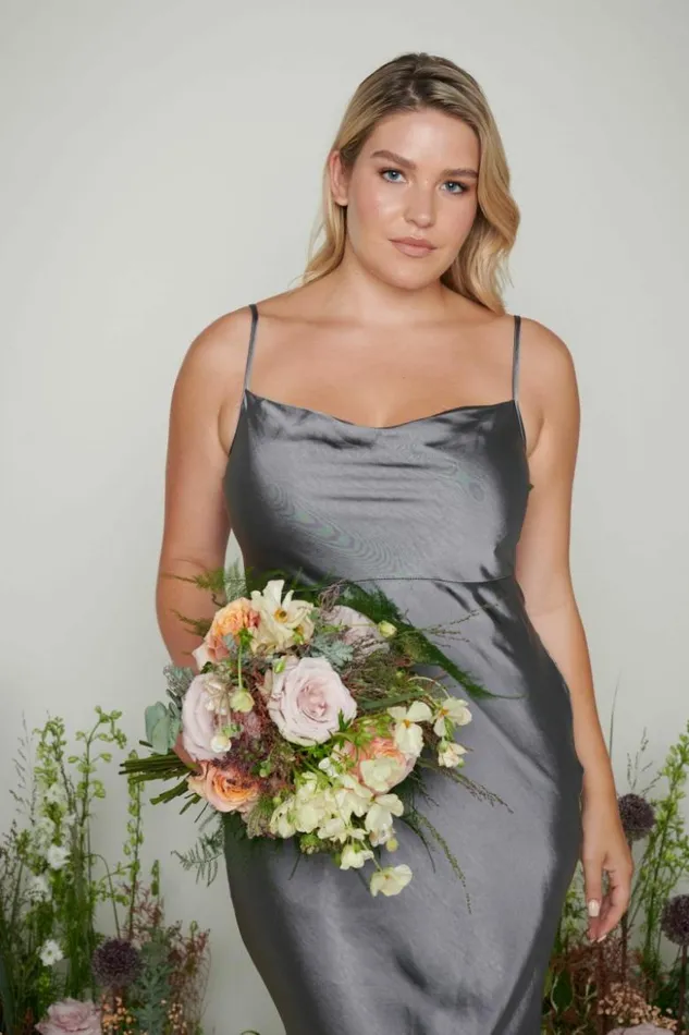 Pretty Lavish Bridesmaid Dresses Women Keisha Maxi Bridesmaid Dress Grey