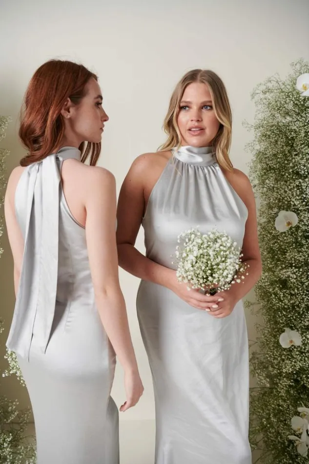 Pretty Lavish Bridesmaid Dresses Women Odelle Maxi Bridesmaid Dress Silver Pretty Lavish Bridesmaid Dresses Women Odelle Maxi Bridesmaid Dress Silver